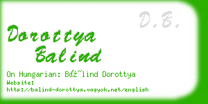 dorottya balind business card